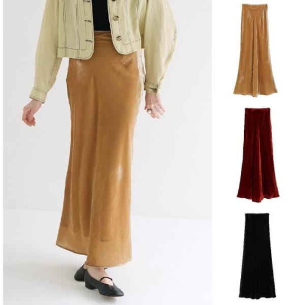 CLANE クラネ VELOUR MERMAID LINE SKIRT