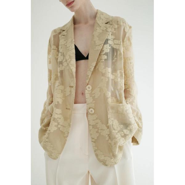 CLANE（クラネ） 正規商品 ジャケット フラワー シアー ジャカード