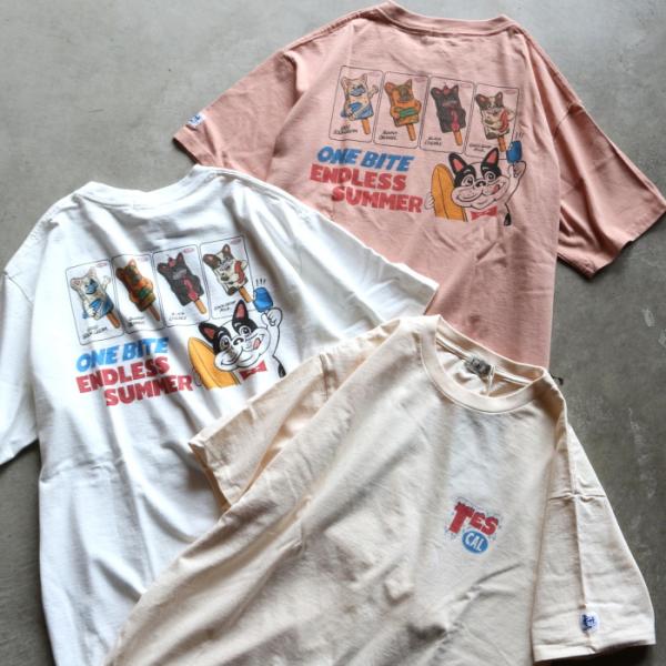 テス トップス ユニセックス TES フレブル ブヒ ワンバイト 半袖 Tシャツ ONE BITE ENDLESS SUMMER T-SHIRT ピンク/ホワイト/アイボリー 3色展開 2026春夏新作