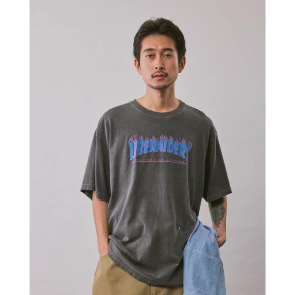 リベレイダース Tシャツ LIBERAIDERS ユニセックス フレームロゴ プリント Tシャツ 【SPECIAL EDITION】FLAME LOGO TEE ブラック BLACK 2026秋冬新作
