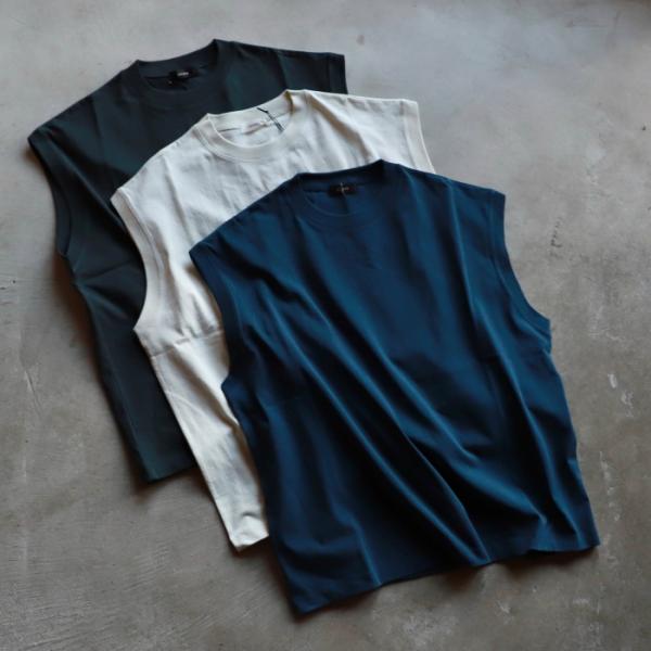 SALE 20%OFF アルヴァナ トップス 無地 alvana 空紡 スリーブレス Tシャツ 空紡 SLEEVELESS TEE SHIRTS アンティークホワイト/カーキ/ネイビー  2026春夏新作