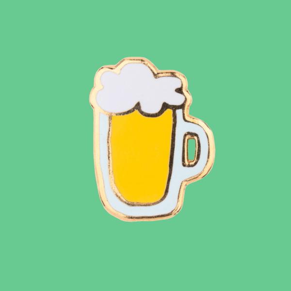 ククシュゼット 正規商品 ピンバッジ ブローチ かわいい おしゃれ フランス 個性的 Coucou Suzette ビールピン  Beer pin イエロー Yellow
