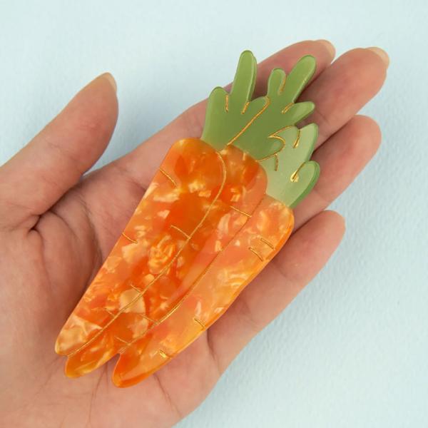 ククシュゼット 正規商品 ヘア アクセ ギフト 新作 野菜 個性的 にんじん Coucou Suzette キャロット ヘア クロー Carrot Hair Claw オレンジ Orange