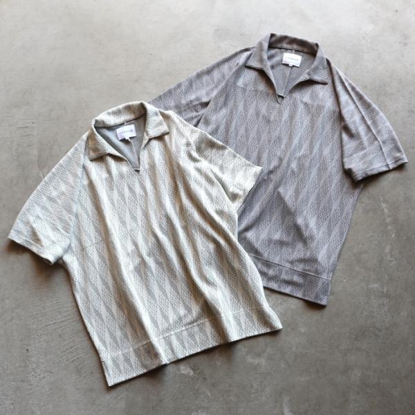 CHARGER トップス ユニセックス チャージャー オリジナル 総柄 スキッパー ポロ Skipper Polo アイボリー/グレー Ivory/Gray 2色展開 2026春夏新作
