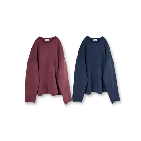 エディットクロージング トップス  EDIT CLOTHING ブリーチ 裏毛 スウェット Bleach urage sweat  エンジ/ネイビー 2色展開 2026秋冬新作