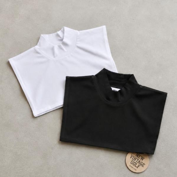 NEW VINTAGE GOLF ユニセックス トップス ニュービンテージ ゴルフ フェイク モックネック Tシャツ NVG Fake Mock Neck Tee ブラック/ホワイト 2026秋冬新作
