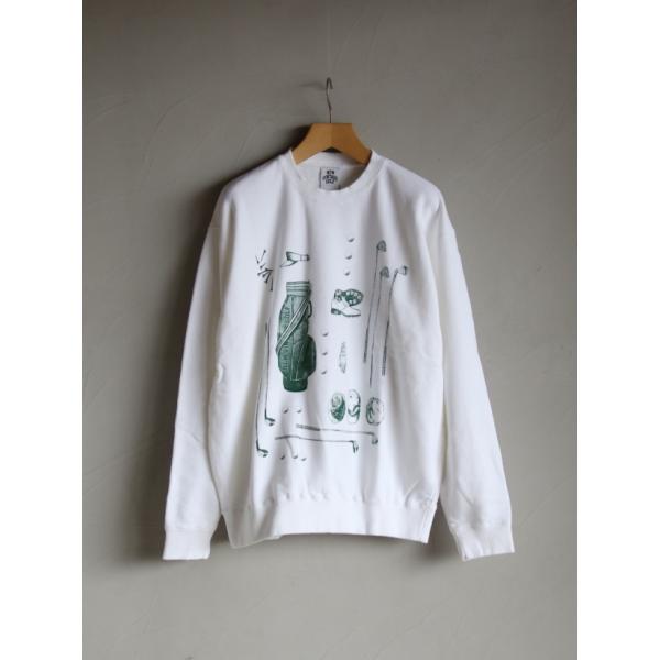 NEW VINTAGE GOLF ユニセックス スウェット ニュービンテージ ゴルフ スツール プリント スウェット クルー Stool Print Sweat Crew ホワイト 2026秋冬新作