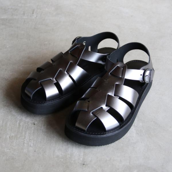 オーガニックハンドルーム サンダル Organichandloom グルカ プラットフォーム サンダル GURUKHA PLATFORM レザー シルバー SILVER 2026春夏新作