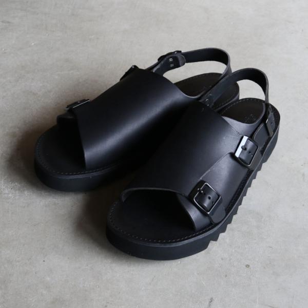 オーガニックハンドルーム サンダル Organichandloom シエナ ストラップサンダル SIENA レザー ユニセックス ブラック BLACK 2026春夏新作
