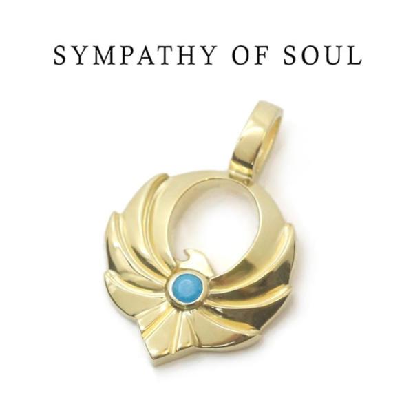 SYMPATHY OF SOUL�@�ʒ� Symbolic Eagle Pendant Small K18 Gold coating  Turquoise  �V���{���b�N�C�[�O���y���_���g �X���[���@�^�[�R�C�Y