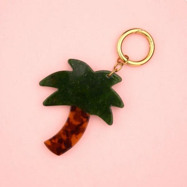 ククシュゼット 正規商品 キーリング キーホルダー かわいい ギフト フランス Coucou Suzette ヤシの木 チャーム Palm Tree Charm グリーン Green