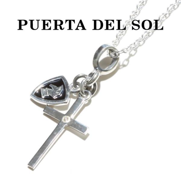 PUERTA DEL SOL �v�G���^�f���\�� Cross×Knight Necklace �N���X �i�C�g �l�b�N���X SILVER EPOXY DIAMONDO �V���o�[ �G�|�L�V �_�C�������h