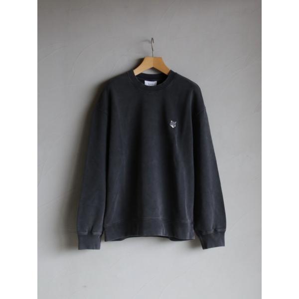 メゾンキツネ スウェット Maison Kitsune フォックスヘッド フェード コンフォート スウェットシャツ FOX HEAD FADED SWEAT SHIRT ブラック 2026秋冬新作