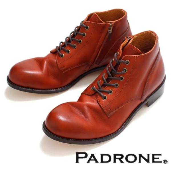 PADRONE パドローネ 再入荷完了 IN ZIP CHUKKA BOOTS CAMEL