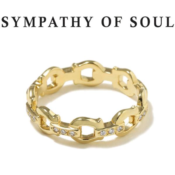 �V���p�V�[�I�u�\�E�� �����O SYMPATHY OF SOUL �z�[�X�V���[�����N�����O K18YG �_�C�������h Horseshoe Link Ring K18Yellow Gold w/Diamond