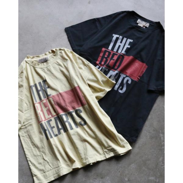 レミレリーフ Tシャツ REMI RELIEF  THE RED HARTS ロゴ ビッグ Tシャツ HARD SP加工20/天竺BIGサイズ(THE RED HARTS) イエロー/ブラック 2026年春夏新作