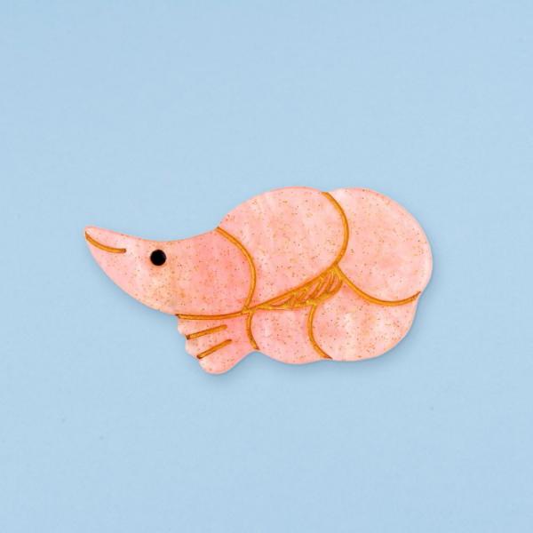 ククシュゼット 正規商品 ヘア アクセ ピン かわいい 海 夏 魚 フランス ギフト  Coucou Suzette エビ クリップ Shrimp Hair Clip ピンク Pink