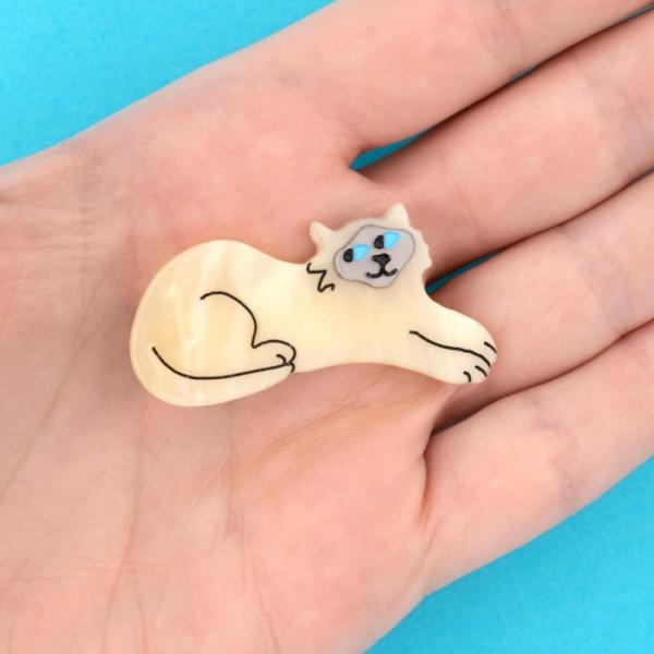 予約 ククシュゼット 正規商品 ヘアアクセ クリップ ピン 猫 シャム