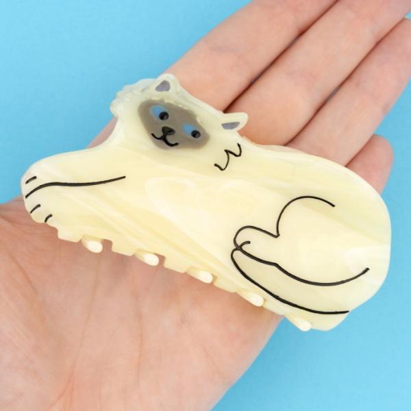 NNV[bg Ki wA ANZ Nbv L V 킢 Coucou Suzette VL wA N[ Siamese Cat Hair Claw zCg White