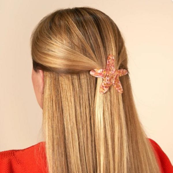 ククシュゼット 正規商品 Coucou Suzette ヘア アクセ クリップ かわいい ギフト フランス ヒトデ バレッタ Starfish French Barrette オレンジ Orange