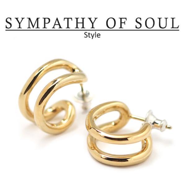シンパシーオブソウル スタイル レディース SYMPATHY OF SOUL Style サークルピアス ブラス ゴールドコーティング Circle Pierce BRASS GOLD