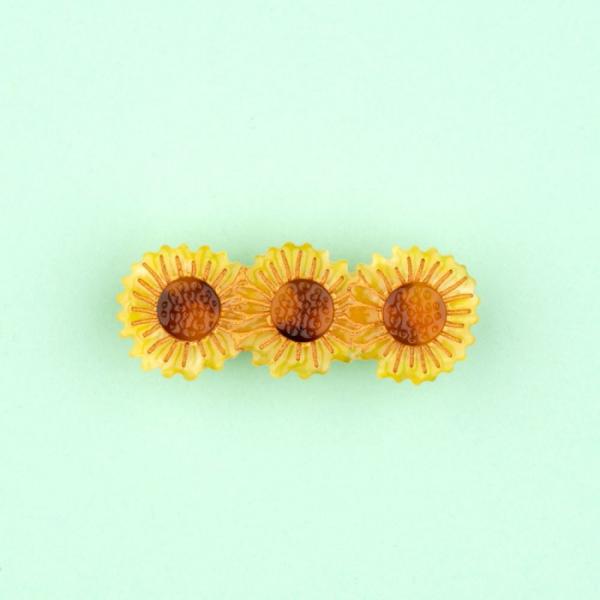 ククシュゼット 正規商品 ヘア アクセ ピン かわいい 花 フランス ギフト キッズ Coucou Suzette ヒマワリ ヘアクリップ Sunflower Hair Clip