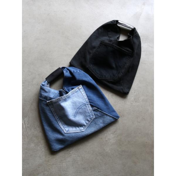 スリフティールック バッグ リメイク THRIFTY LOOK リーバイスデニム トライアングル トート LEVIS DENIM TRIANGLE TOTE SMALL ブルー/ブラック 2026秋冬新作