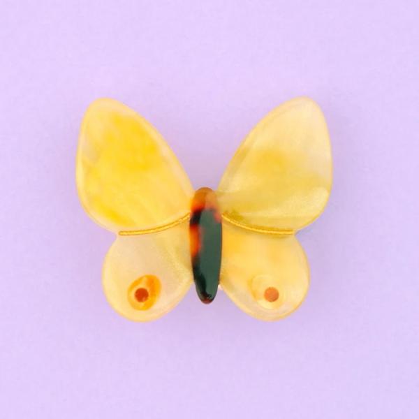 ククシュゼット 正規商品 アクセ ピン クリップ 虫 かわいい ギフト Coucou Suzette 黄色 蝶 ヘア クリップ  イエロー