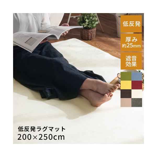 ぼん家具 ラグマット 低反発 ラグ 北欧 厚手 25mm 200×250 カーペット