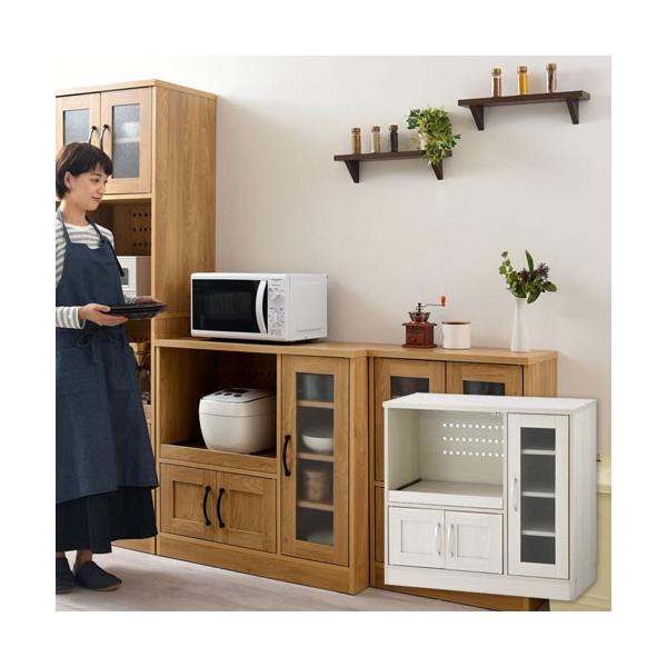 完成品 レンジ台 アウトレット レンジボード 食器棚 ロータイプ おしゃれ キッチンキャビネット キッチンラック 扉付き カップボード コンパクト キッチンボード