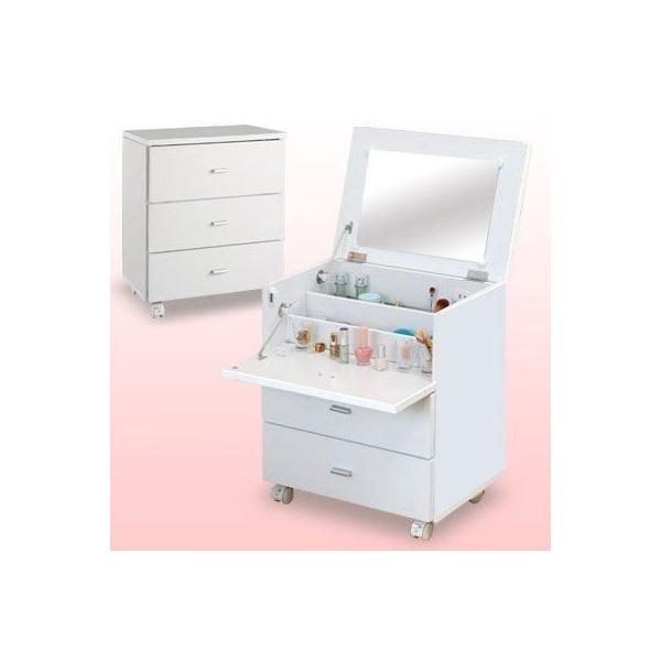 ドレッサー 鏡台 化粧台 白 鏡 姫系 ミラー コスメ台 メイクボックス 化粧品 コンセント付き 1面鏡 コスメボックス おしゃれ 収納 メイク台 贈答品