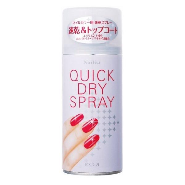 【品質表示】成分： LPG、フェニルトリメチコン、シクロペンタシロキサン、ジフェニルシロキシフェニルトリメチコン、水添ポリイソブテン、ホホバ種子油、酢酸トコフェロール、ツバキ種子油【使用方法】ネイルカラーを塗り終えた後に、容器をよく振り、1...