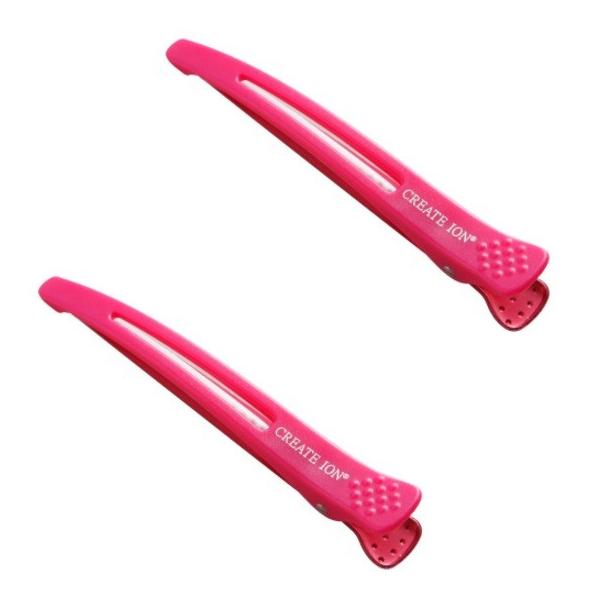 クレイツイオン　ヘアクリップ　パーフェクトフィット　2本入り 　カラー：ピンク・ホワイト・ブラウン
