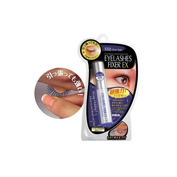 【成分表示】アクリル樹脂：54％水：46％【使用方法】(1)つけまつげの根元部分に、キャップについた細筆で本品(つけまつげ接着剤)をはみ出さないように塗ります。(2)塗布後、接着剤が乳白色から透明に乾くまで数十秒まちます。※透明に乾いてから...
