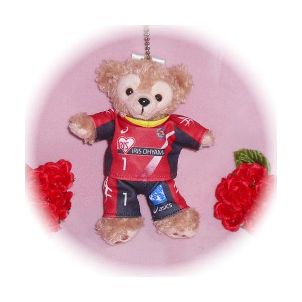 ぬいぐるみ ダッフィー 服 ユニフォーム 仙台 1st 赤 衣装 サッカー