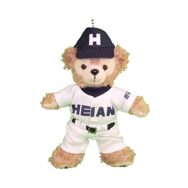 ぬいぐるみ ダッフィー 服 ユニフォーム 龍谷大平安高校 野球部 衣装 高校野球 ぬいぐるみバッジ ぬいバ 14cm チャームド・ライフ