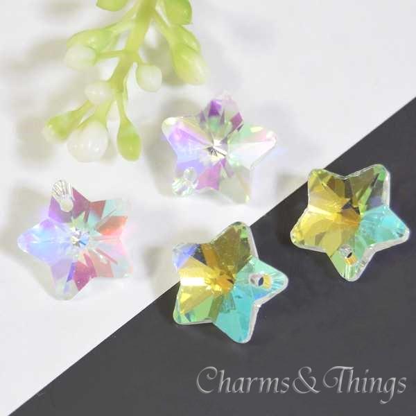 クリスタルビーズ 星と雪の結晶 8個入り グラスビーズ アクセサリーパーツ 手作り ハンドメイド用ビーズ Fd g Charms And Things 通販 Yahoo ショッピング