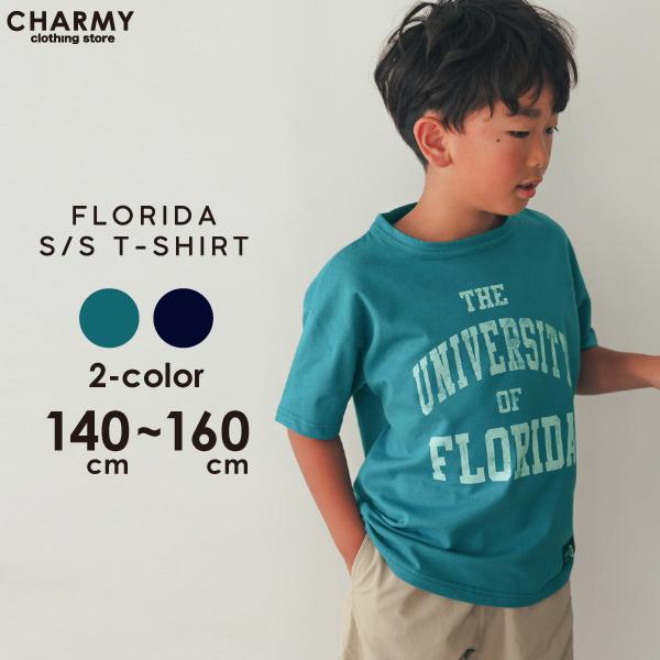 セール 割引 tシャツ キッズ ジュニア ZERO STANDARD FLORIDA 半袖 Tシャツ 男の子 小学生 高学年 中学生 プリントT ゼロスタンダード