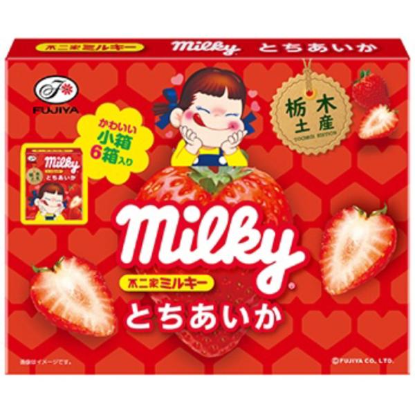 不二家 ミルキー とちあいか味 栃木土産 6粒×6箱入 いちご お