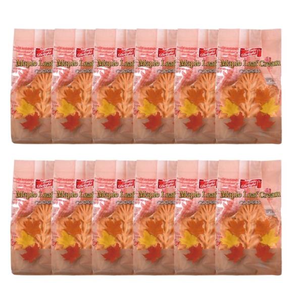 【ケース販売】テイストデライト メイプルリーフクリームクッキー （1袋2P入り ×12袋）