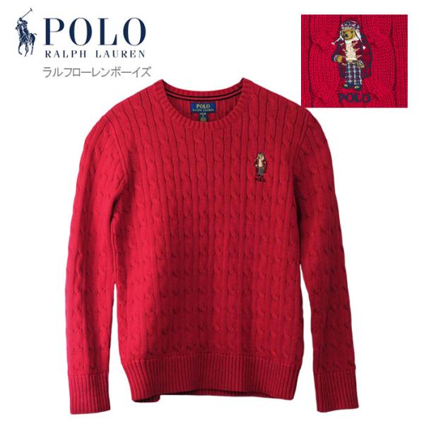 【新品未使用】ラルフローレン♡モチーフポロベアニット　レッド POLO RALPH LAUREN（ポロ・ラルフローレン） ラルフローレン ボーイズ