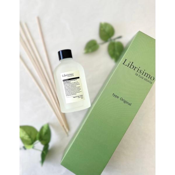 Librisimo リブリッシモ リードディフューザー オリジナル 200ml 国産天然香料配合 玄関やトイレ、部屋などを香りで癒しの空間に爽やかながら深みの感じられるグリーンティーの香りを楽しめる香料になっております トップはリフレッシュ...