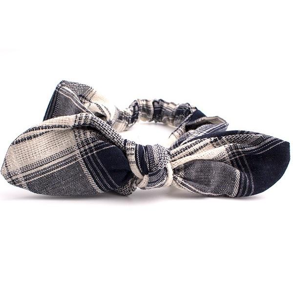 在庫処分 ヘアバンド チェック リボン ヘアアクセサリー レディース