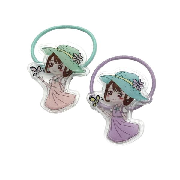 ハンドメイド  女の子 ヘアゴム ヘアゴム 女の子 帽子 アニメ風 子供 レディース ベビー 2カラー