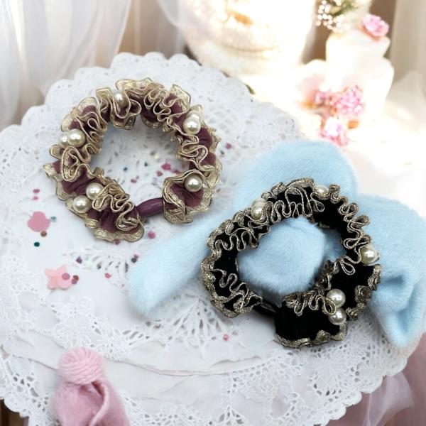 レジンヘアゴム スクエア 大人カラー ブラウン 透け感 べっ甲