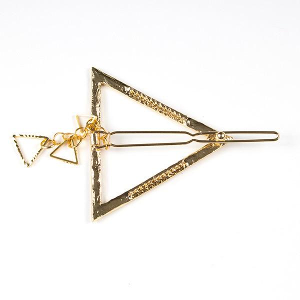 トライアングルの透かしスイング トライアングル ヘアクリップピン