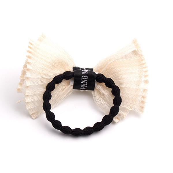 パールリボンとヒラヒラリボンのヘアゴム 3color T-124 : 手芸材料