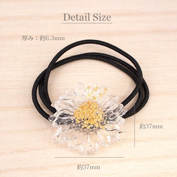 花型クリスタルヘアゴム ヘアゴム フラワー キラキラ[品番：JRKW0002743]｜shoppinggo