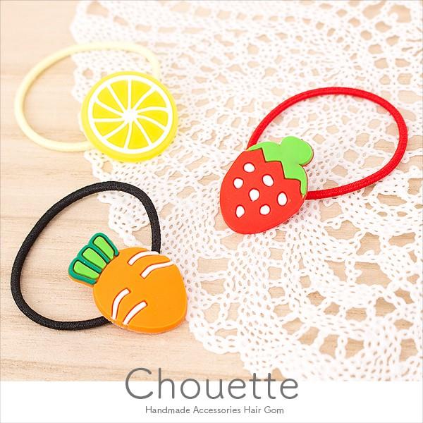 ヘアゴムベビーヘアクリップフルーツレモン