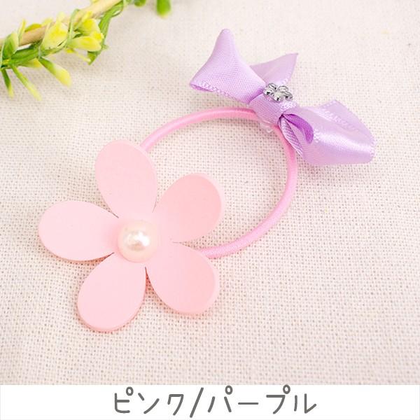 228ピンクリボンパール　ヘアゴムキッズ　ヘアアクセサリー　くるみボタン 228ピンクリボンパール ヘアゴムキッズ ヘアアクセサリー くるみボタン